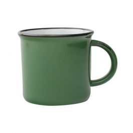 Dark Green Vintage Inspired Tinware Mug