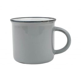 Vintage inspired Tinware Mug in Pale Grey