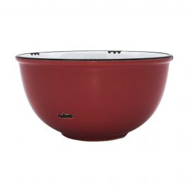 RED VINTAGE INSPIRED TINWARE BOWL (SIZE L)