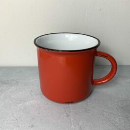 Red Tinware Vintage Inspired Mug