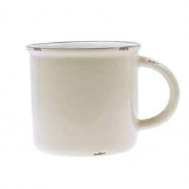 Cream Tinware Vintage Inspired Mug