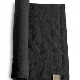 Dark Grey 100% Linen Table Runner from Lovely Linen