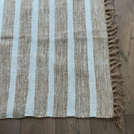 Natural Cotton and Jute Striped Eco Rug