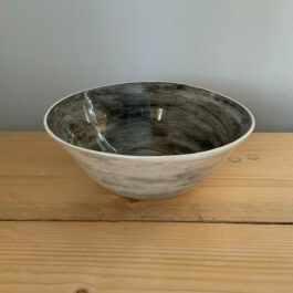 Pasta Serving Bowl in Plain Wash Charcoal from Wonki Ware