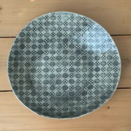 XL Deep Serving Platter in Mixed Pattern Charcoal from Wonki Ware