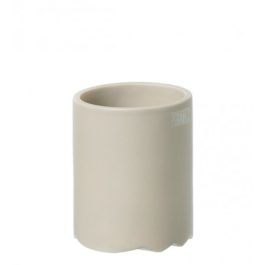 Sustainable Ceramic Wave Storage Pot in Light Beige from Lubech Living