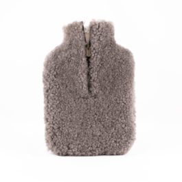 Sheepskin Hot Water Bottle Cover in Stone from Shepherd of Sweden
