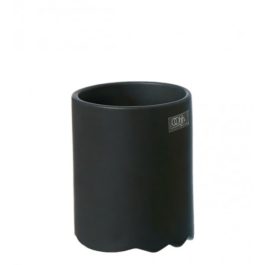 Sustainable Ceramic Wave Storage Pot in Black from Lubech Living