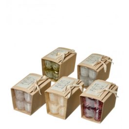 Pure Oil Timber Votive Gift Box in Melon White from Vance Kitira