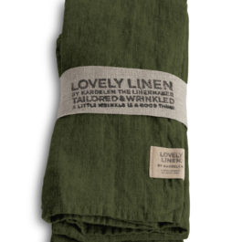 100% Linen Table Cloth in Jeep Green  (148cm X 250cm)