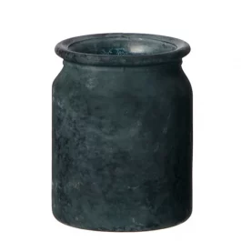 Handmade recycled glass Palma Jar Vase in Black from Lubech Living