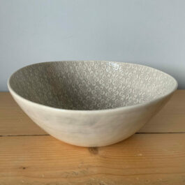 Serving Bowl in Mixed Pattern Warm Grey from Wonki Ware