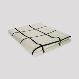 Mono Grid Cotton Throw in Black & Ivory from Sophie Home