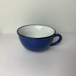 Blue Cafe Au Lait Vintage Inspired Tinware Cup