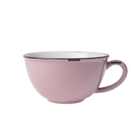 Pink Cafe Au Lait Vintage Inspired Tinware Cup