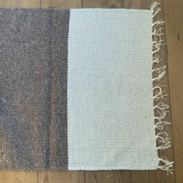 Eco Cotton Runner Rug in Natural and Chocolate Brown