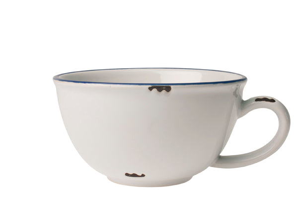 White Cafe au Lait Vintage Inspired Tinware Cup from Canvas Home