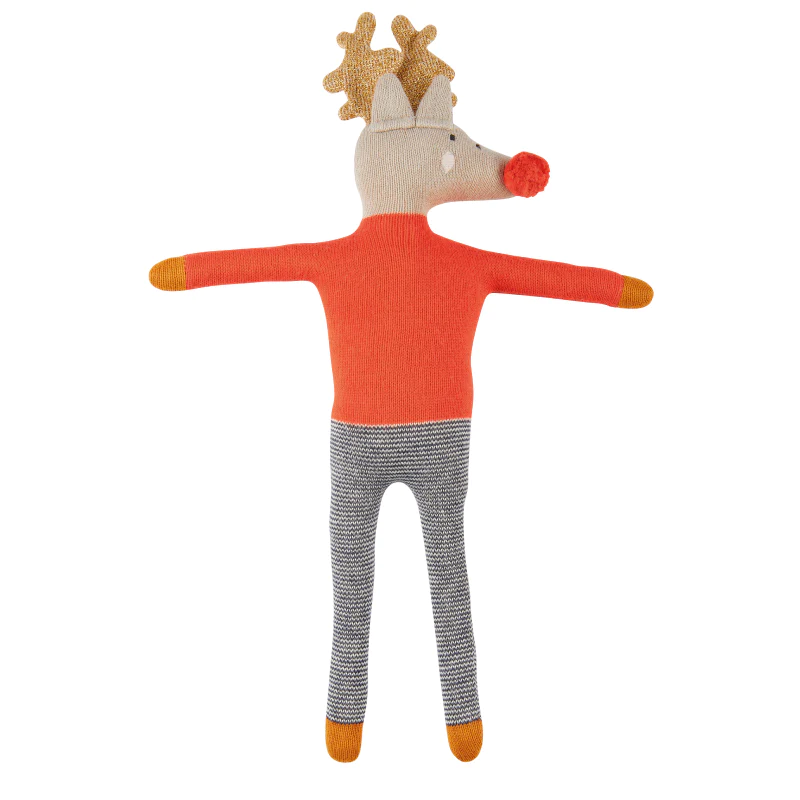 100% Cotton Knit Reindeer from Sophie Home