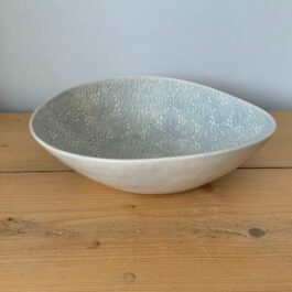 Medium Serving Bowl in Mixed Pattern Duck Egg from Wonki Ware