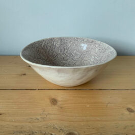 Pasta Serving Bowl in Mixed Pattern Aubergine from Wonki Ware