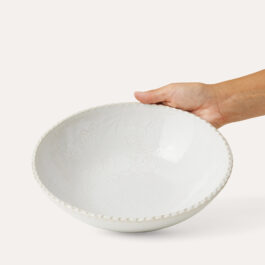 Deep Plate/Bowl in White from Stahl