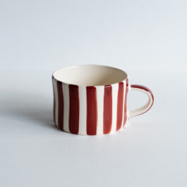 Candy Stripe Mug in Paprika Red from Musango