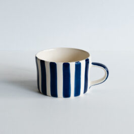 Candy Stripe Mug in Dark Blue from Musango