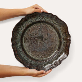 Large Round Serving Dish in Fig from Sthal