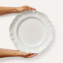Large Round Serving Dish in White from Sthal