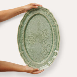 Large Oval Serving Platter in Antique from Sthal