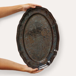 Large Oval Serving Platter in Fig from Sthal