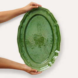 Large Oval Serving Platter in Primavera Green from Sthal